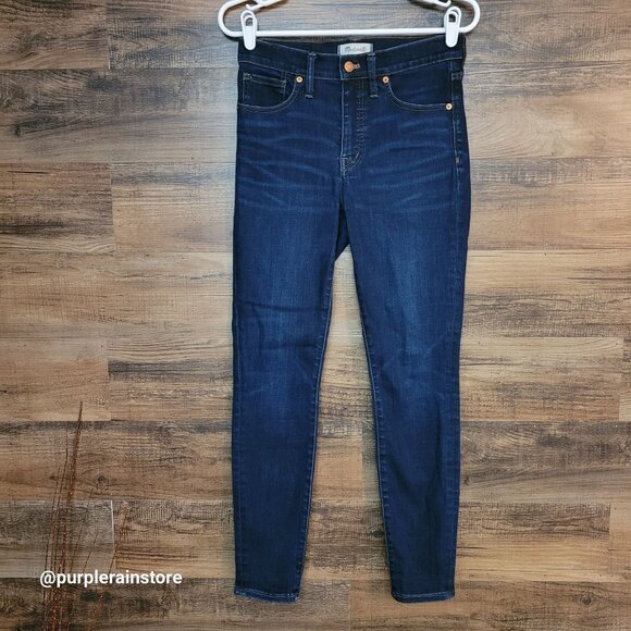 Madewell Jeans Size 28 Skinny 9" High Rise Tummy Control Larkspur Wash F8990 - Picture 1 of 12